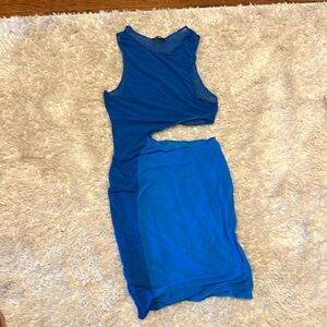 Iconswim two tone deep blue swimsuit coverup